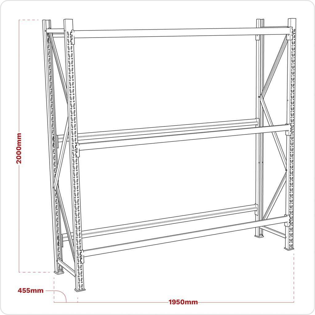 2-Level Tyre Rack 200kg Capacity Per Level STR600