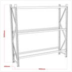 2-Level Tyre Rack 200kg Capacity Per Level STR600