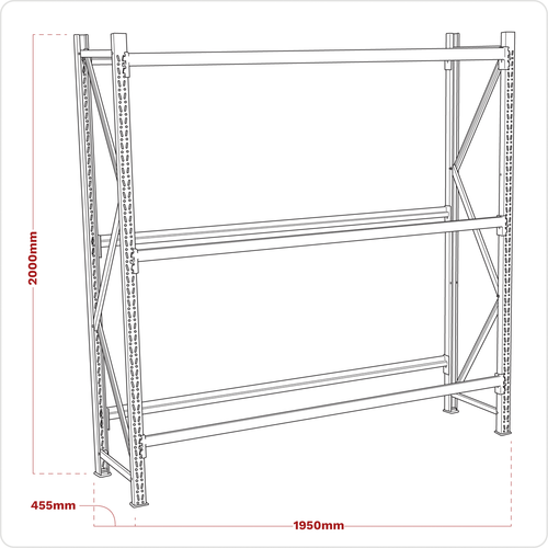 2-Level Tyre Rack 200kg Capacity Per Level STR600