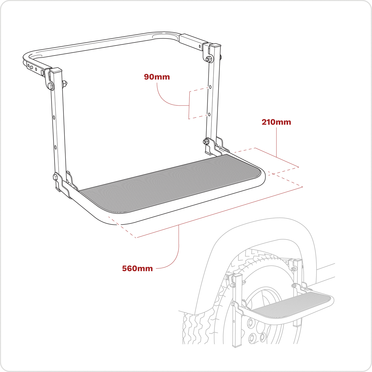 Folding Wheel Step STS01