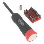 Digital Torque Screwdriver Set 1/4"Sq Drive 2-10Nm 34pc STS100