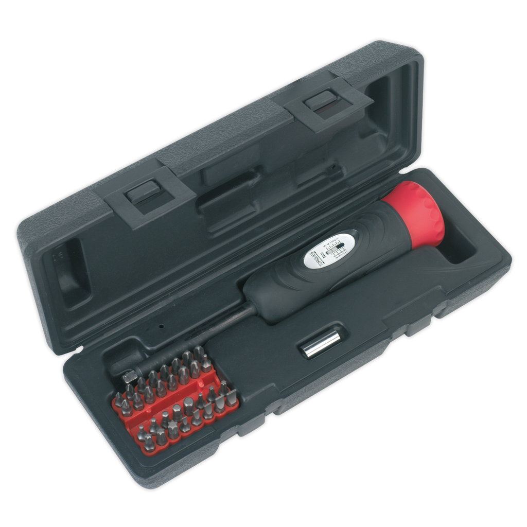 Digital Torque Screwdriver Set 1/4"Sq Drive 2-10Nm 34pc STS100
