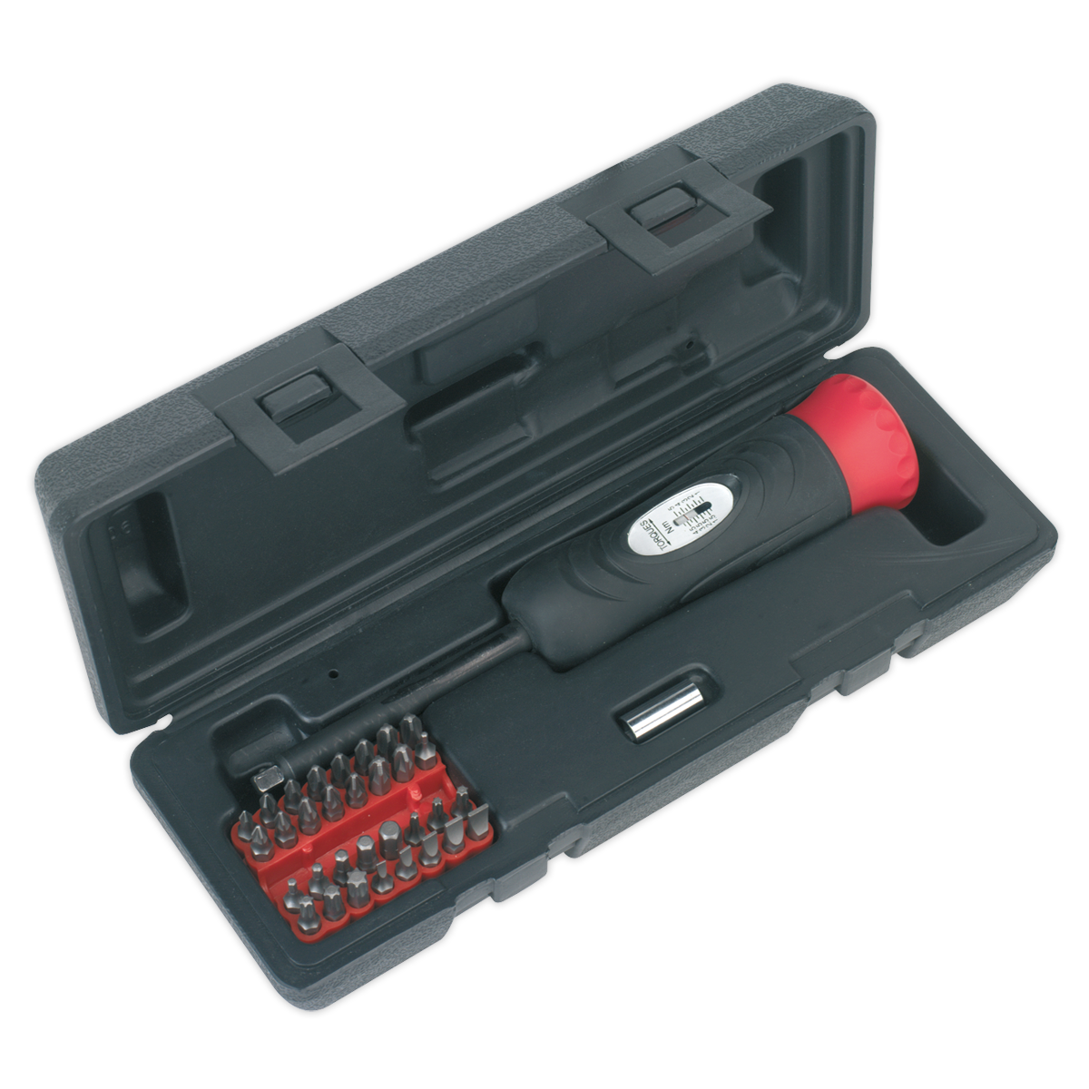 Digital Torque Screwdriver Set 1/4"Sq Drive 2-10Nm 34pc STS100