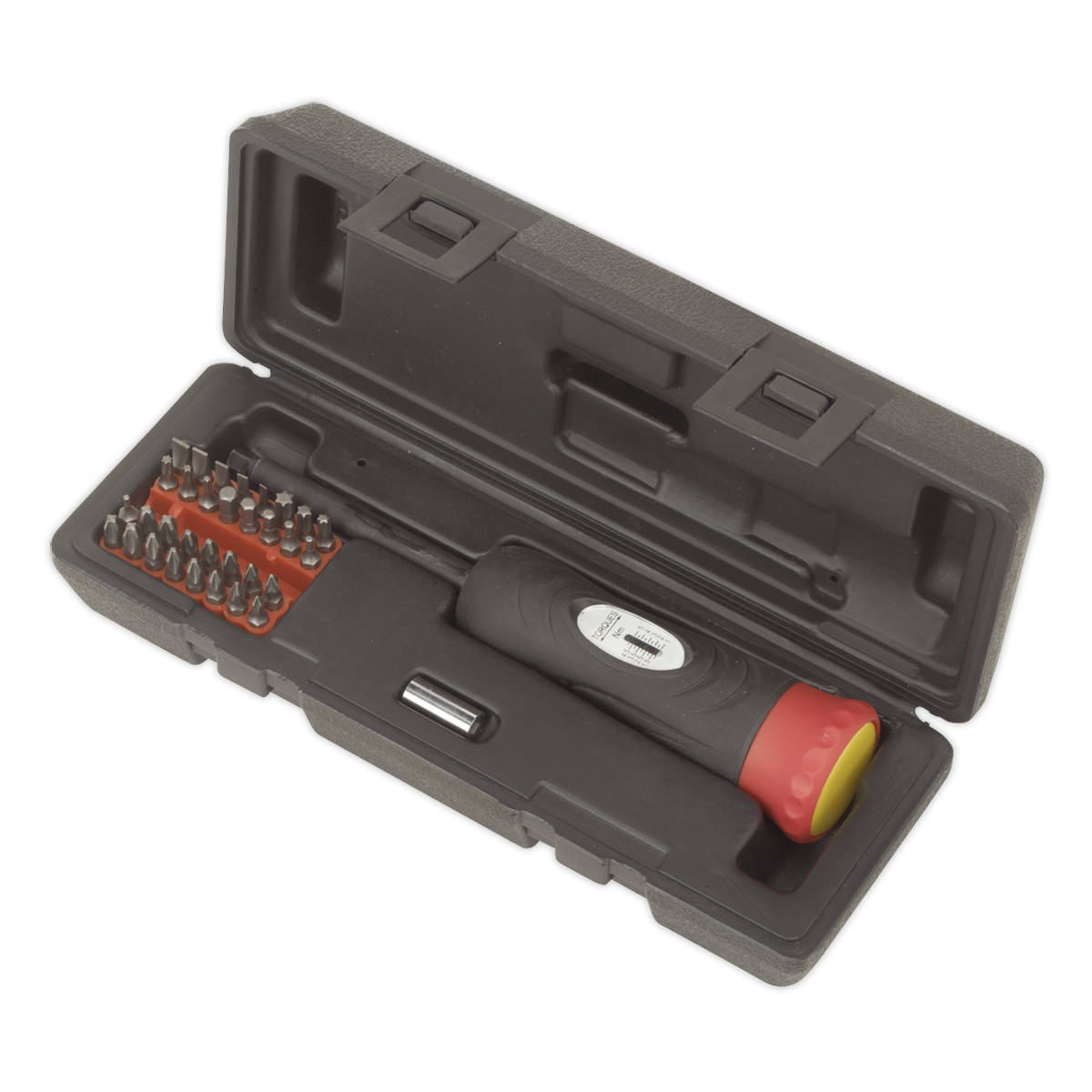 Digital Torque Screwdriver Set 1/4"Sq Drive 2-10Nm 34pc STS100