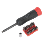 Digital Torque Screwdriver Set 1/4"Sq Drive 2-10Nm 34pc STS100