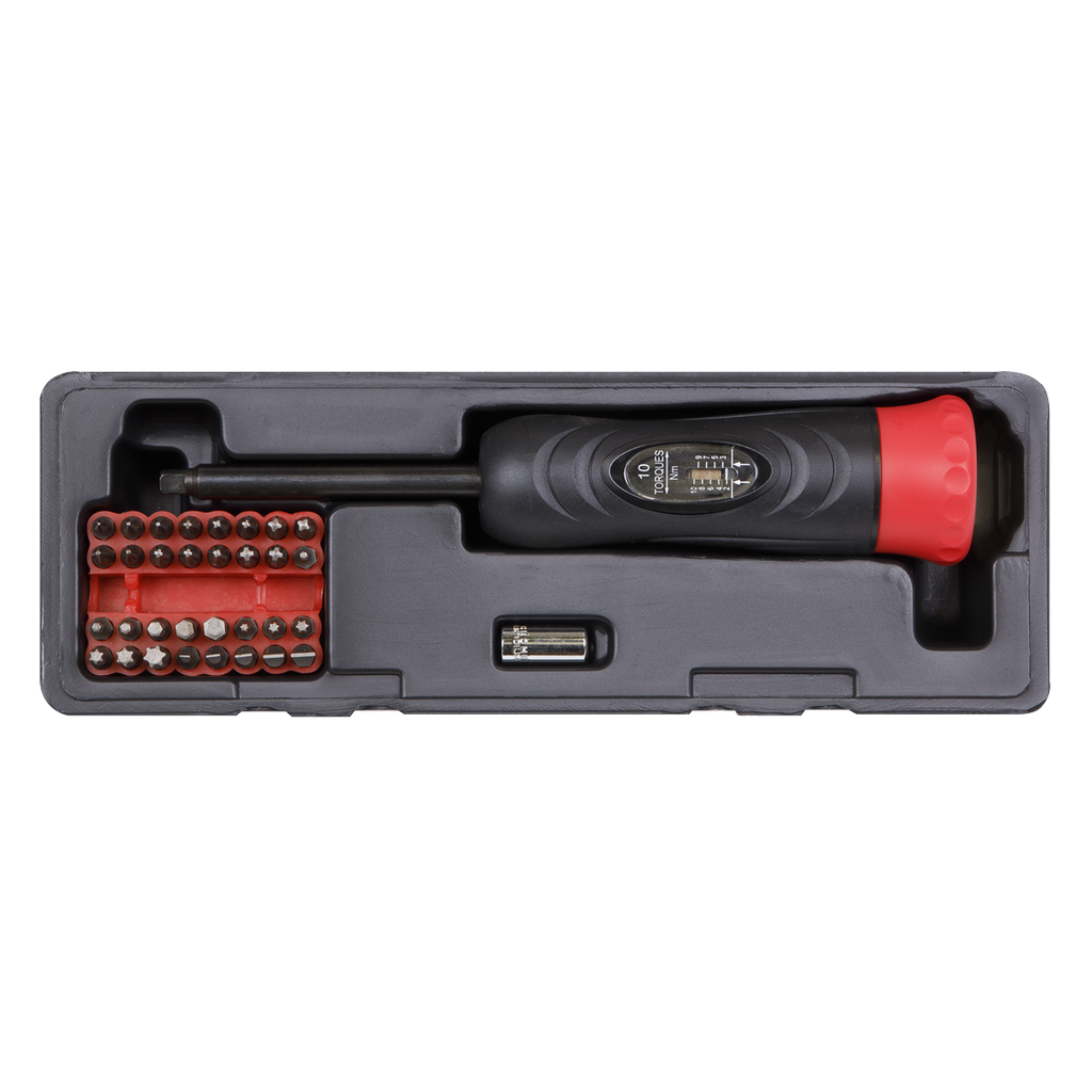 Digital Torque Screwdriver Set 1/4"Sq Drive 2-10Nm 34pc STS100