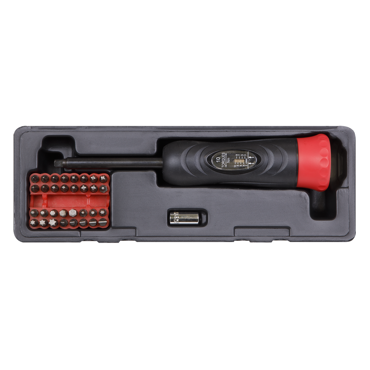 Digital Torque Screwdriver Set 1/4"Sq Drive 2-10Nm 34pc STS100