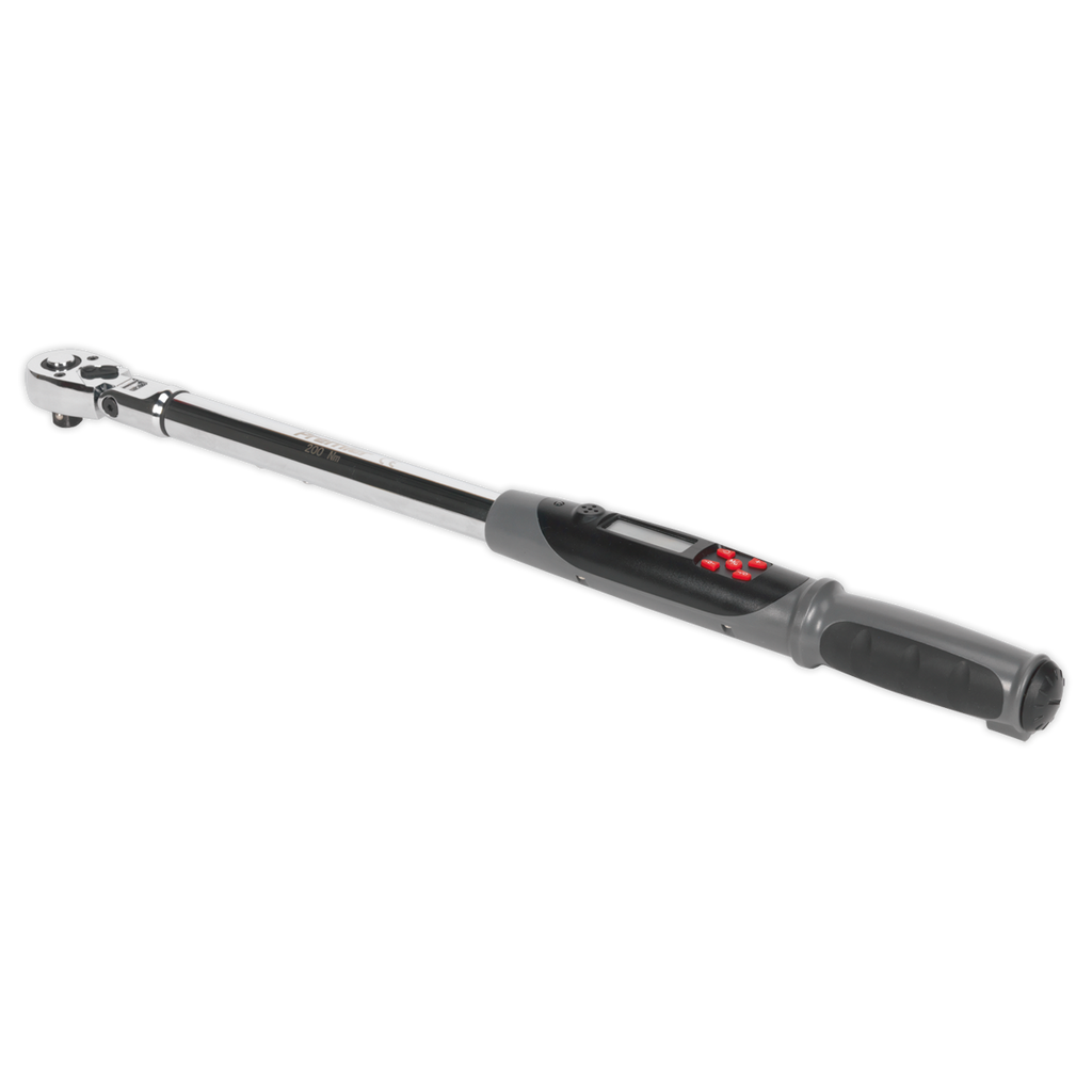 Flexi-Head Digital Torque Wrench with Angle Function 1/2"Sq Drive 20-200Nm STW309