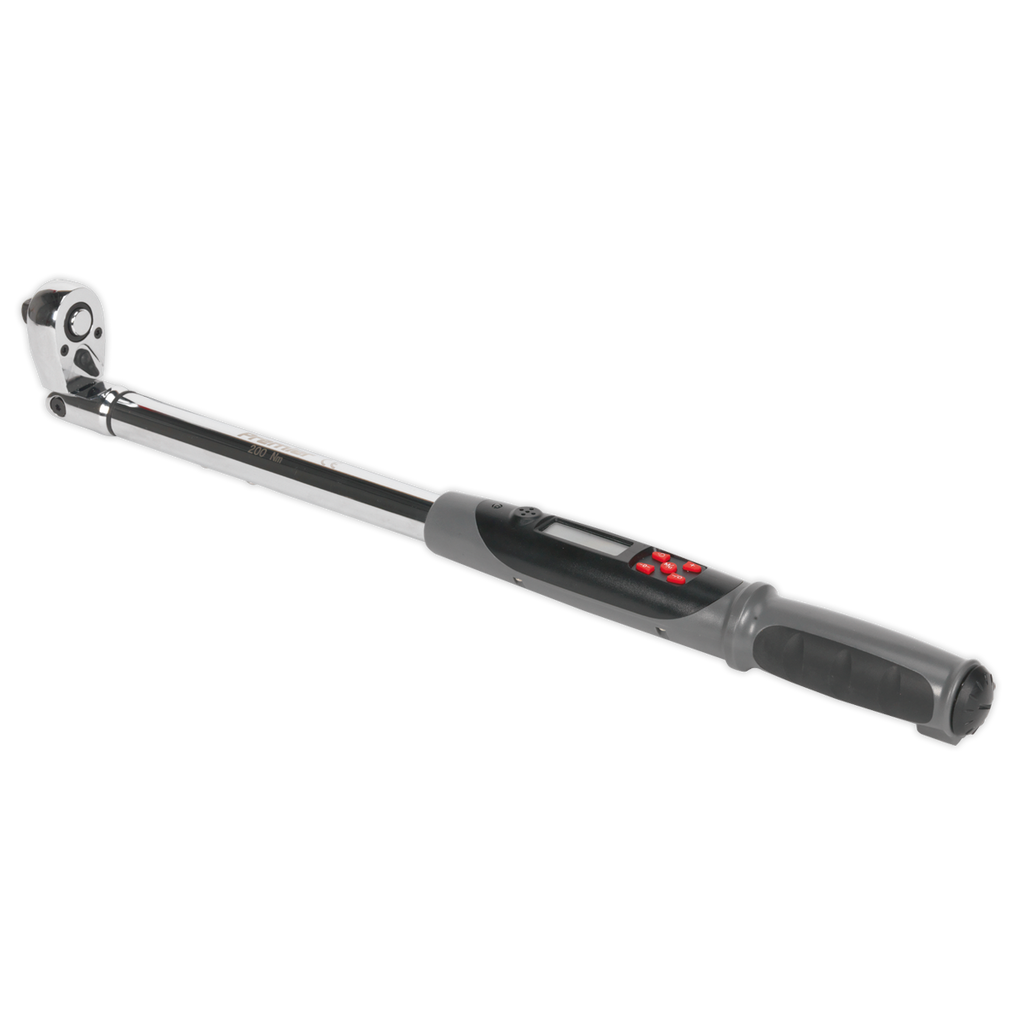 Flexi-Head Digital Torque Wrench with Angle Function 1/2"Sq Drive 20-200Nm STW309