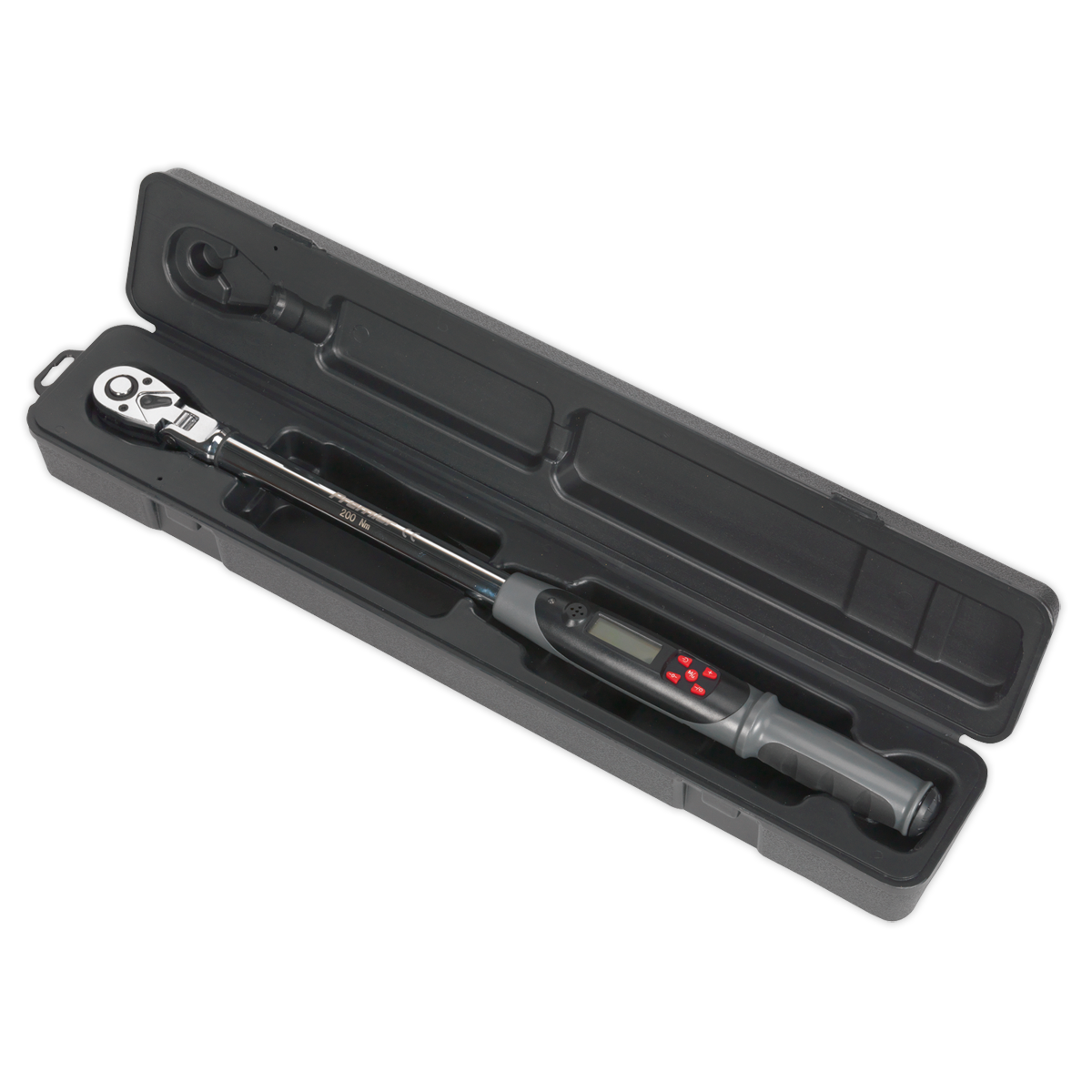 Flexi-Head Digital Torque Wrench with Angle Function 1/2"Sq Drive 20-200Nm STW309