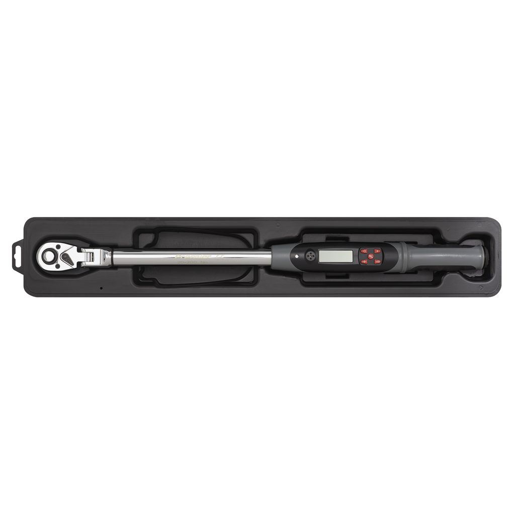 Flexi-Head Digital Torque Wrench with Angle Function 1/2"Sq Drive 20-200Nm STW309