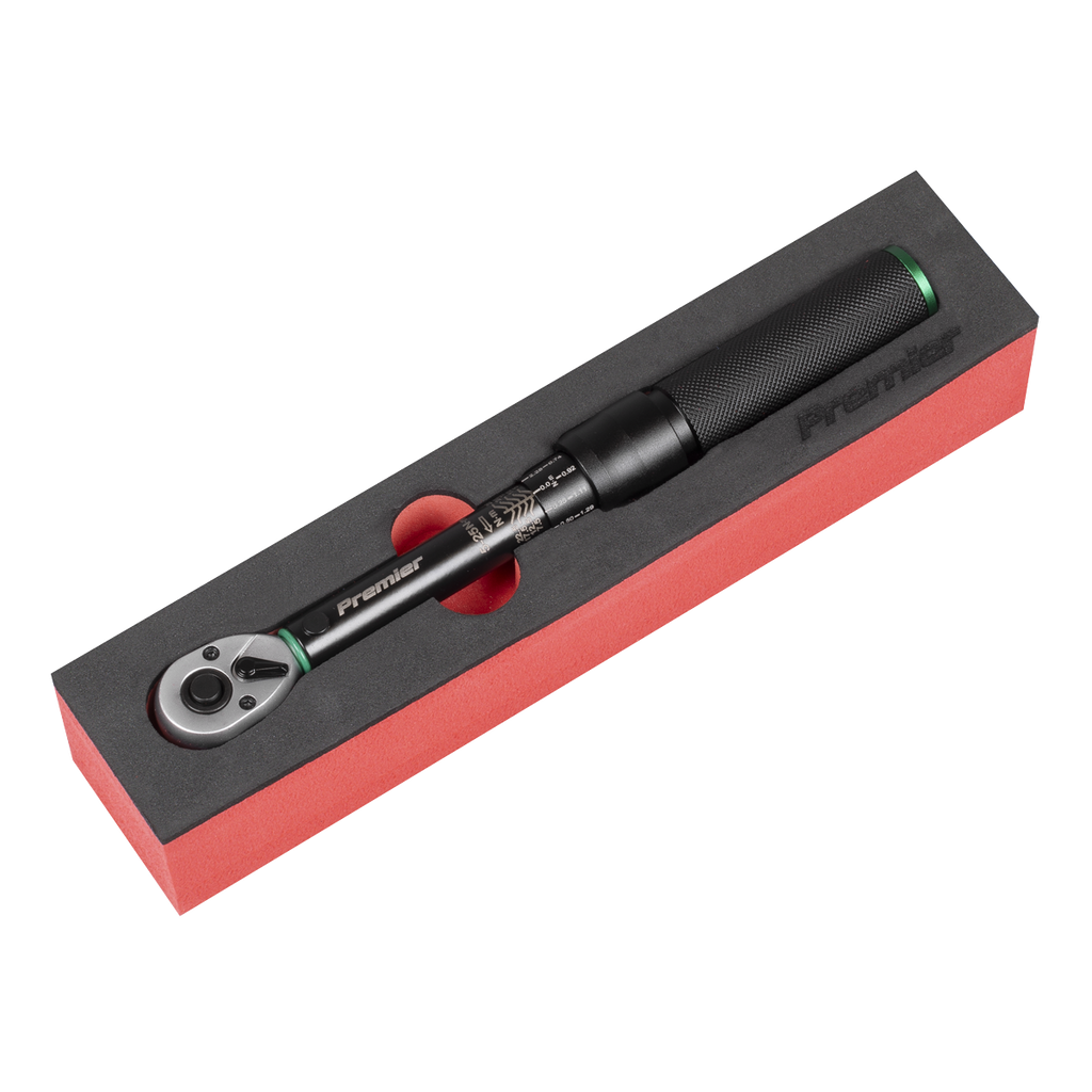 Calibrated Micrometer Torque Wrench 1/4"Sq Drive 5-25Nm STW901B
