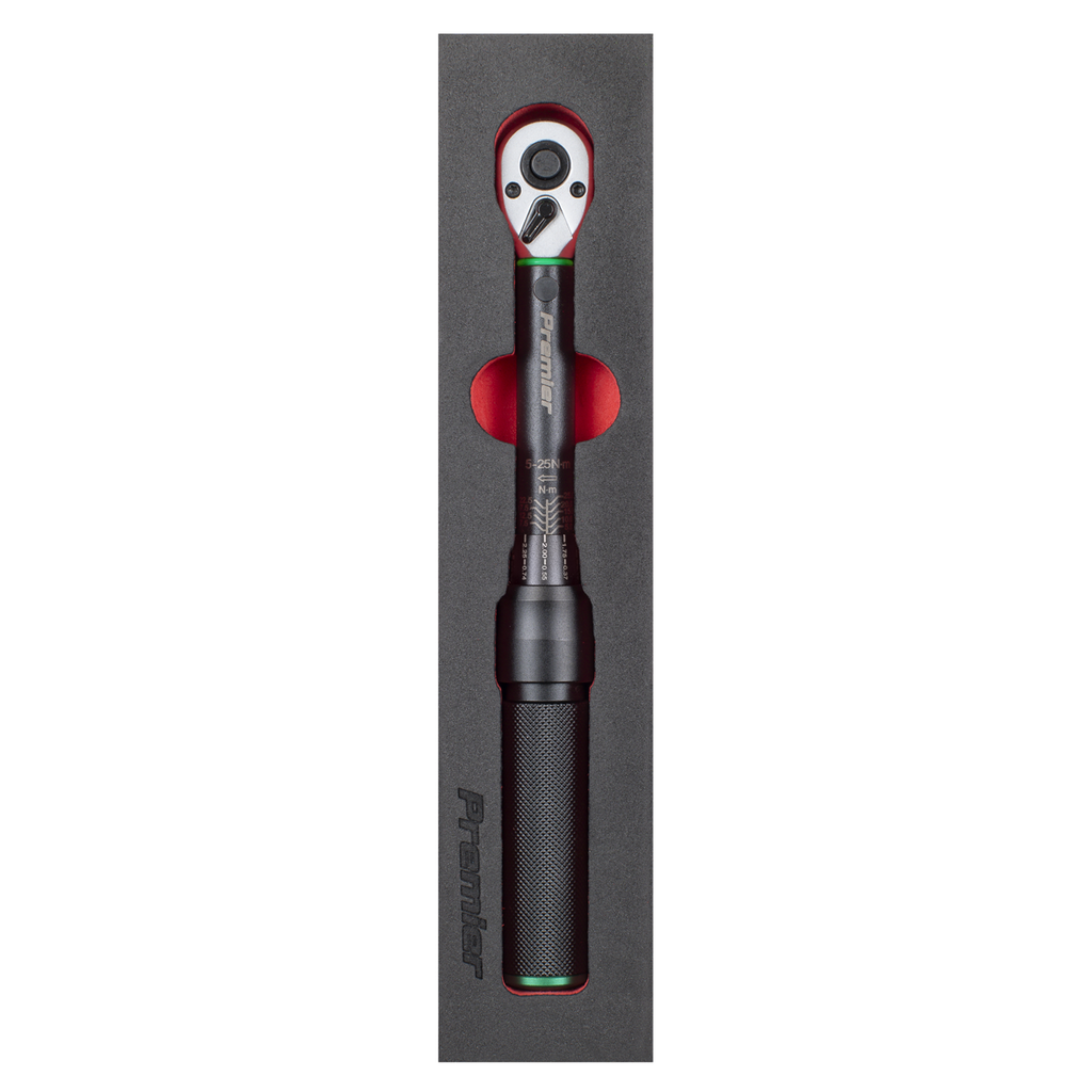 Calibrated Micrometer Torque Wrench 1/4"Sq Drive 5-25Nm STW901B