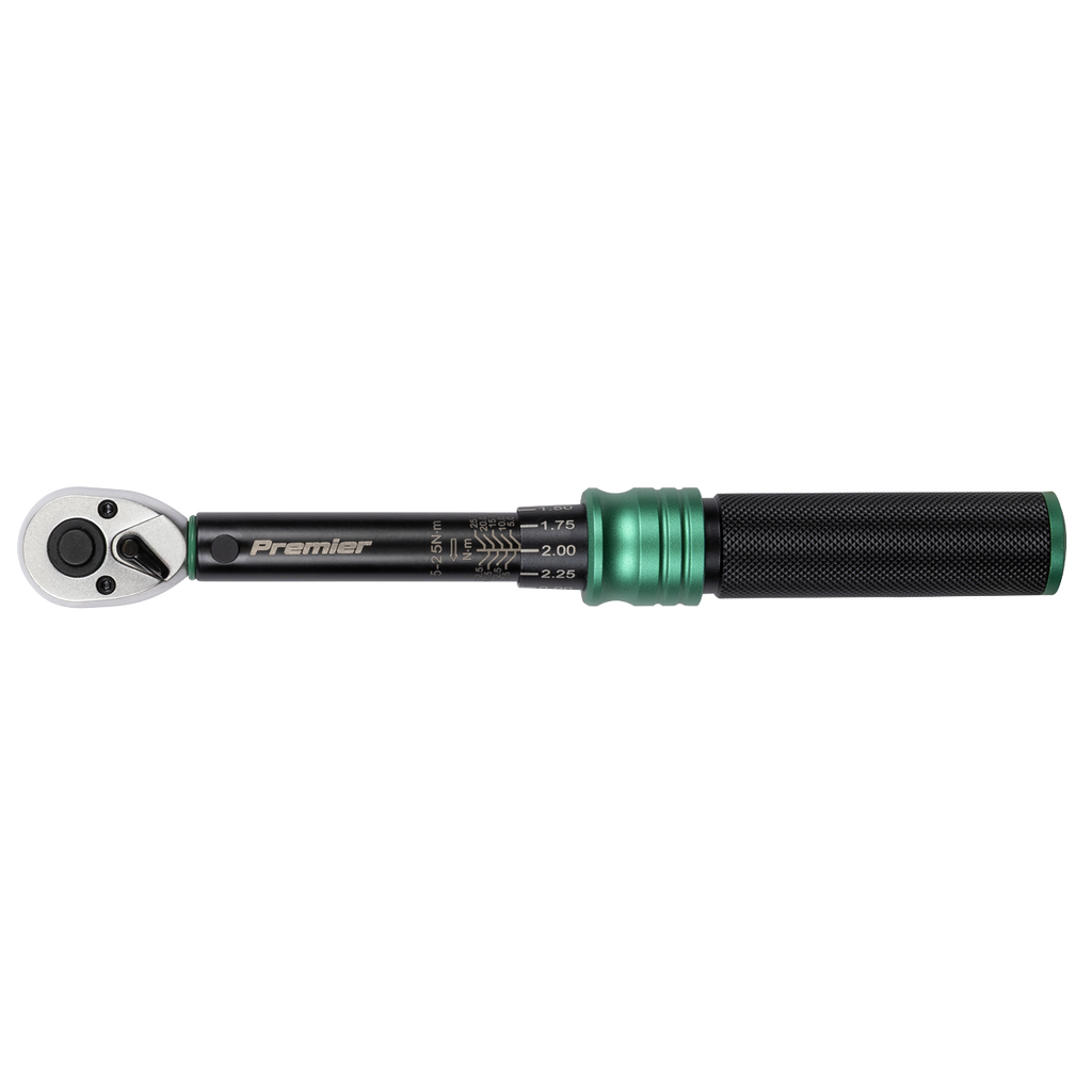 Calibrated Micrometer Torque Wrench 1/4"Sq Drive 5-25Nm STW901B