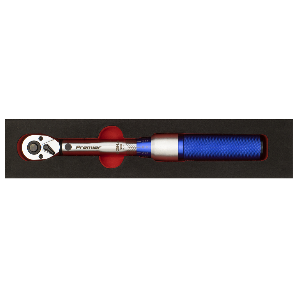 Calibrated Micrometer Torque Wrench 3/8"Sq Drive 5-25Nm STW902