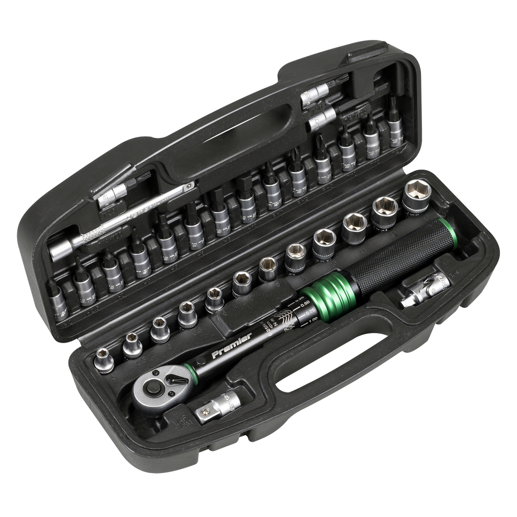 Torque Wrench Set 1/4"Sq Drive 5-25Nm 14pc STW911B