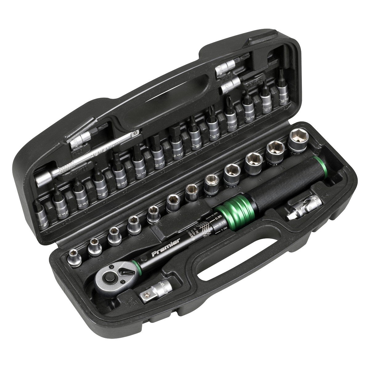 Torque Wrench Set 1/4"Sq Drive 5-25Nm 14pc STW911B