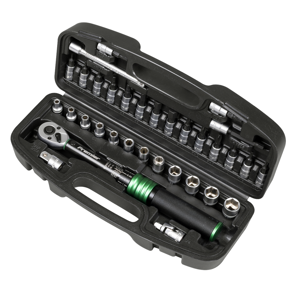 Torque Wrench Set 1/4"Sq Drive 5-25Nm 14pc STW911B