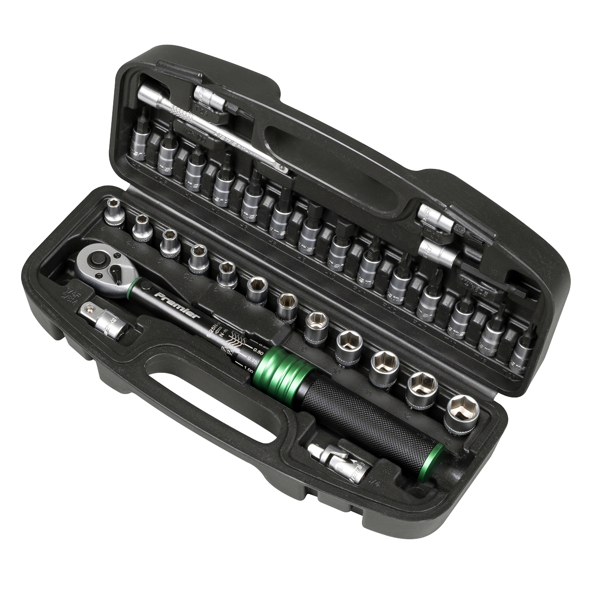 Torque Wrench Set 1/4"Sq Drive 5-25Nm 14pc STW911B