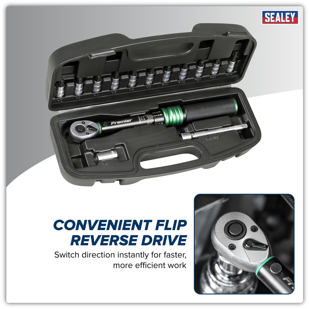 Torque Wrench Set 1/4"Sq Drive 5-25Nm 14pc STW911B