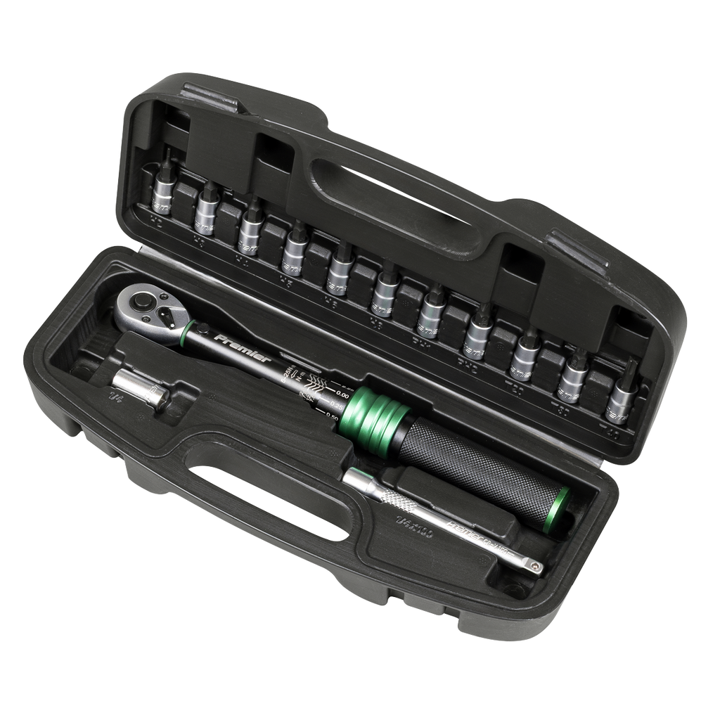 Torque Wrench Set 1/4"Sq Drive 5-25Nm 14pc STW911B