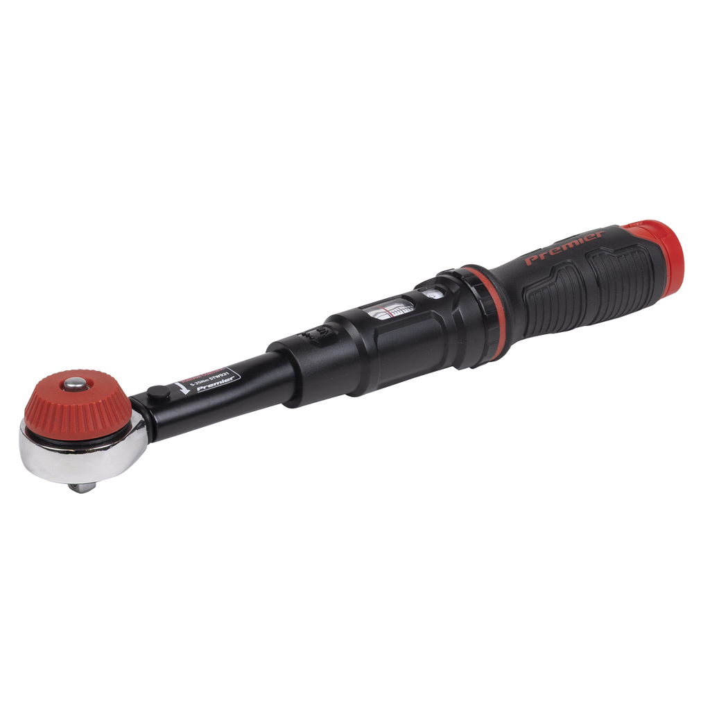 Calibrated Micrometer Torque Wrench with 1/4"Sq Push-Through Drive 5-25Nm STW921