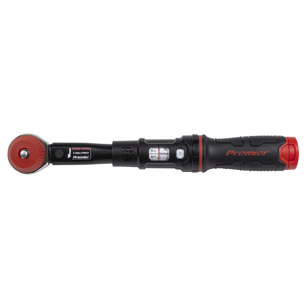 Calibrated Micrometer Torque Wrench with 1/4"Sq Push-Through Drive 5-25Nm STW921