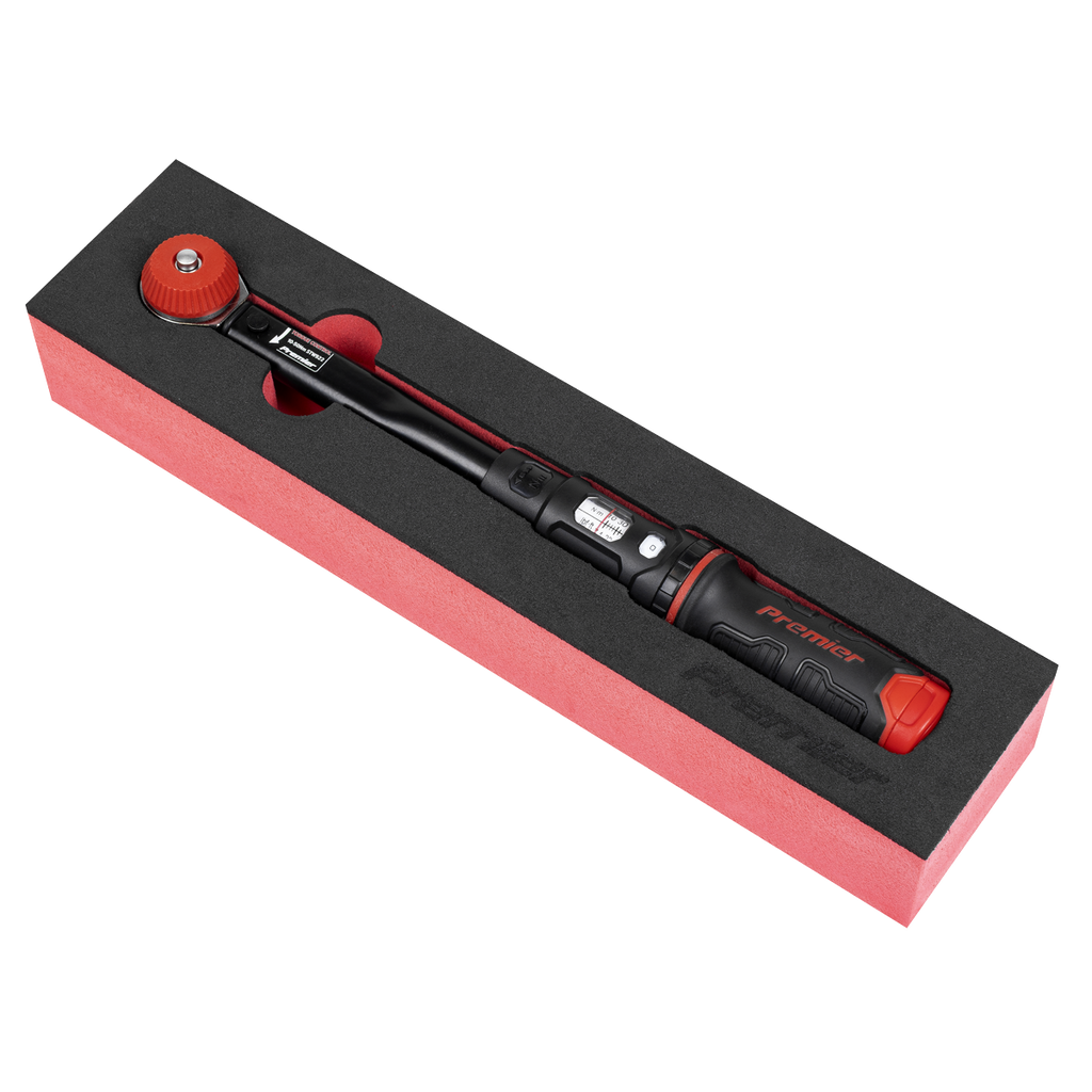 Calibrated Micrometer Torque Wrench with 3/8"Sq Push-Through Drive 10-50Nm STW922