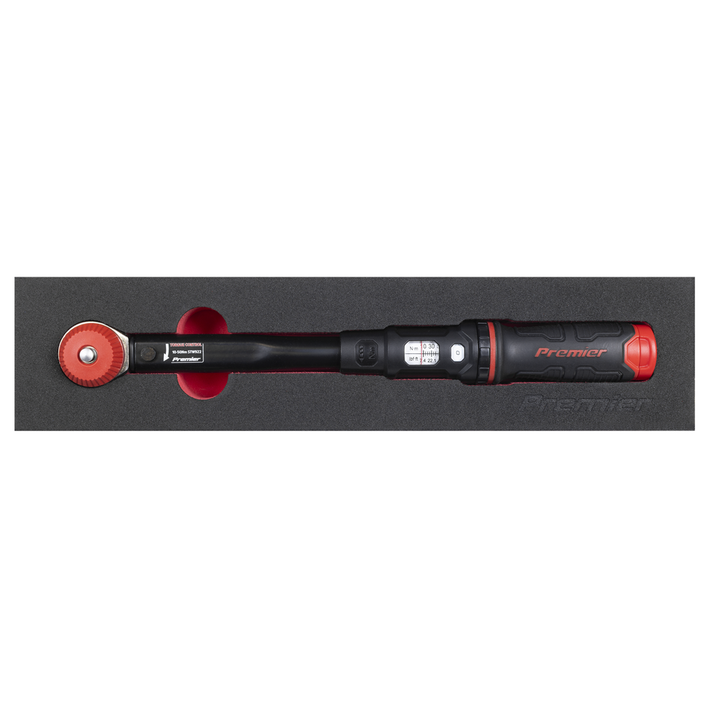 Calibrated Micrometer Torque Wrench with 3/8"Sq Push-Through Drive 10-50Nm STW922
