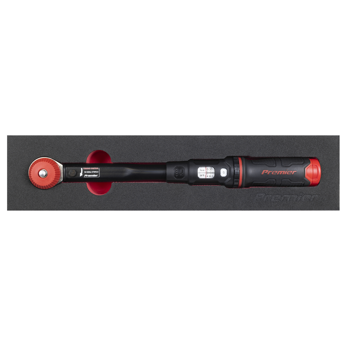 Calibrated Micrometer Torque Wrench with 3/8"Sq Push-Through Drive 10-50Nm STW922