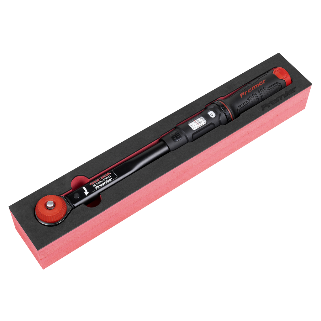 Calibrated Micrometer Torque Wrench with 3/8"Sq Push-Through Drive 20-100Nm STW923
