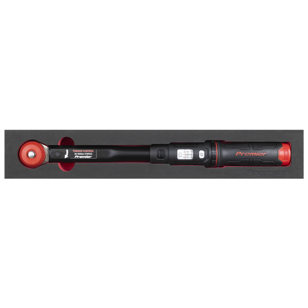 Calibrated Micrometer Torque Wrench with 3/8"Sq Push-Through Drive 20-100Nm STW923