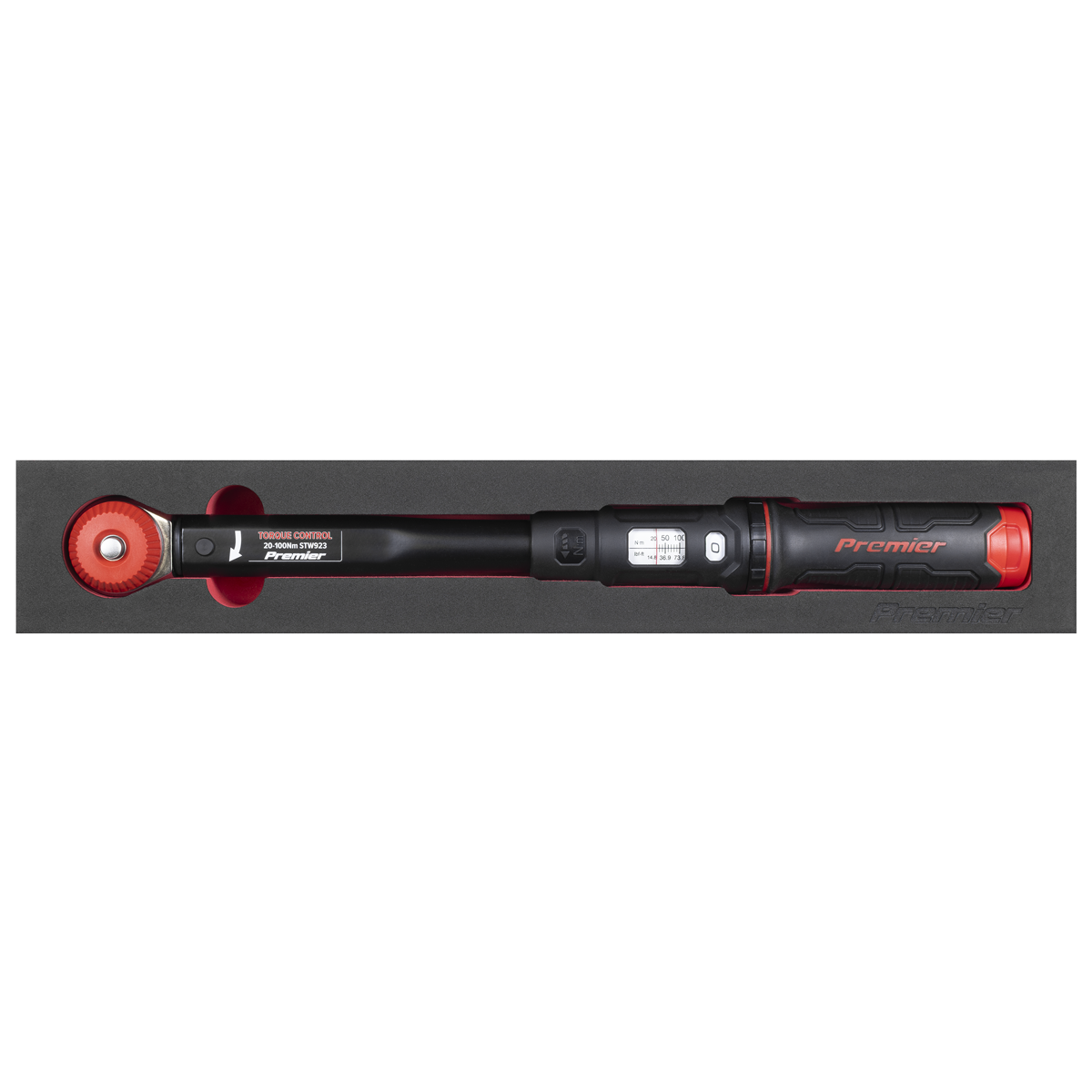 Calibrated Micrometer Torque Wrench with 3/8"Sq Push-Through Drive 20-100Nm STW923