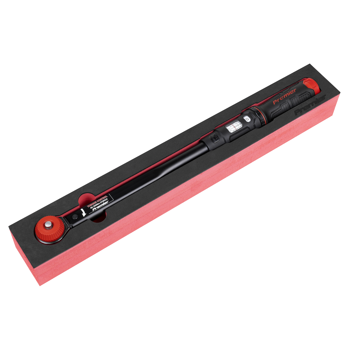Calibrated Micrometer Torque Wrench with 1/2"Sq Push-Through Drive 40-200Nm STW924