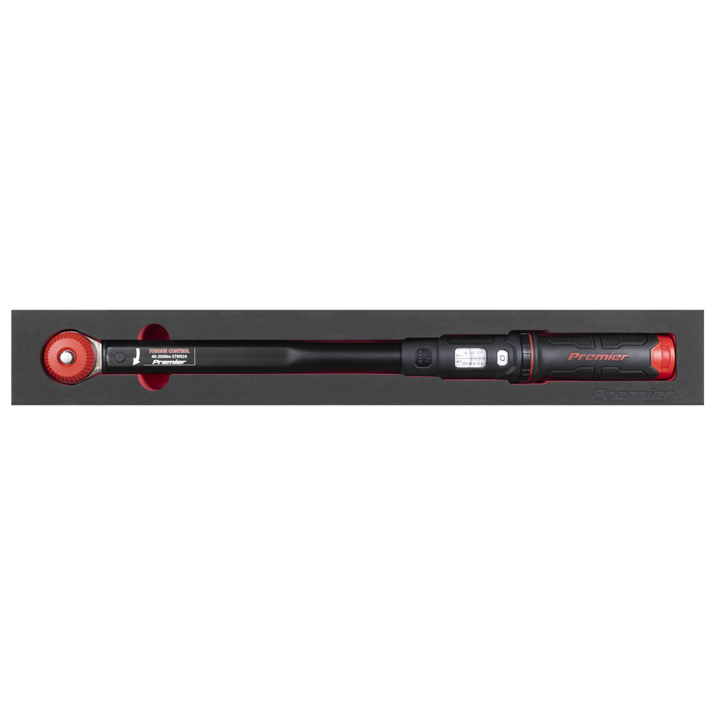 Calibrated Micrometer Torque Wrench with 1/2"Sq Push-Through Drive 40-200Nm STW924