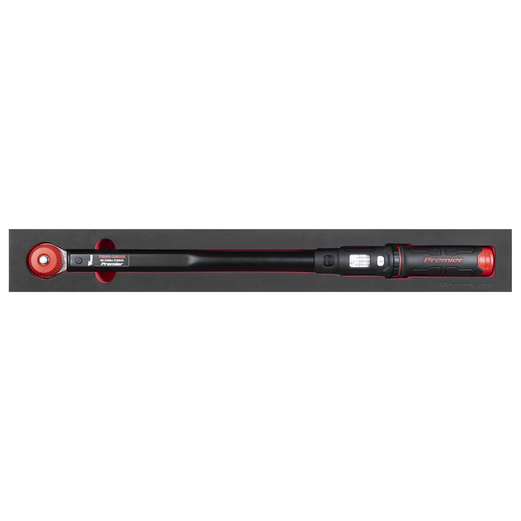 Calibrated Micrometer Torque Wrench with 1/2"Sq Push-Through Drive 60-320Nm STW925