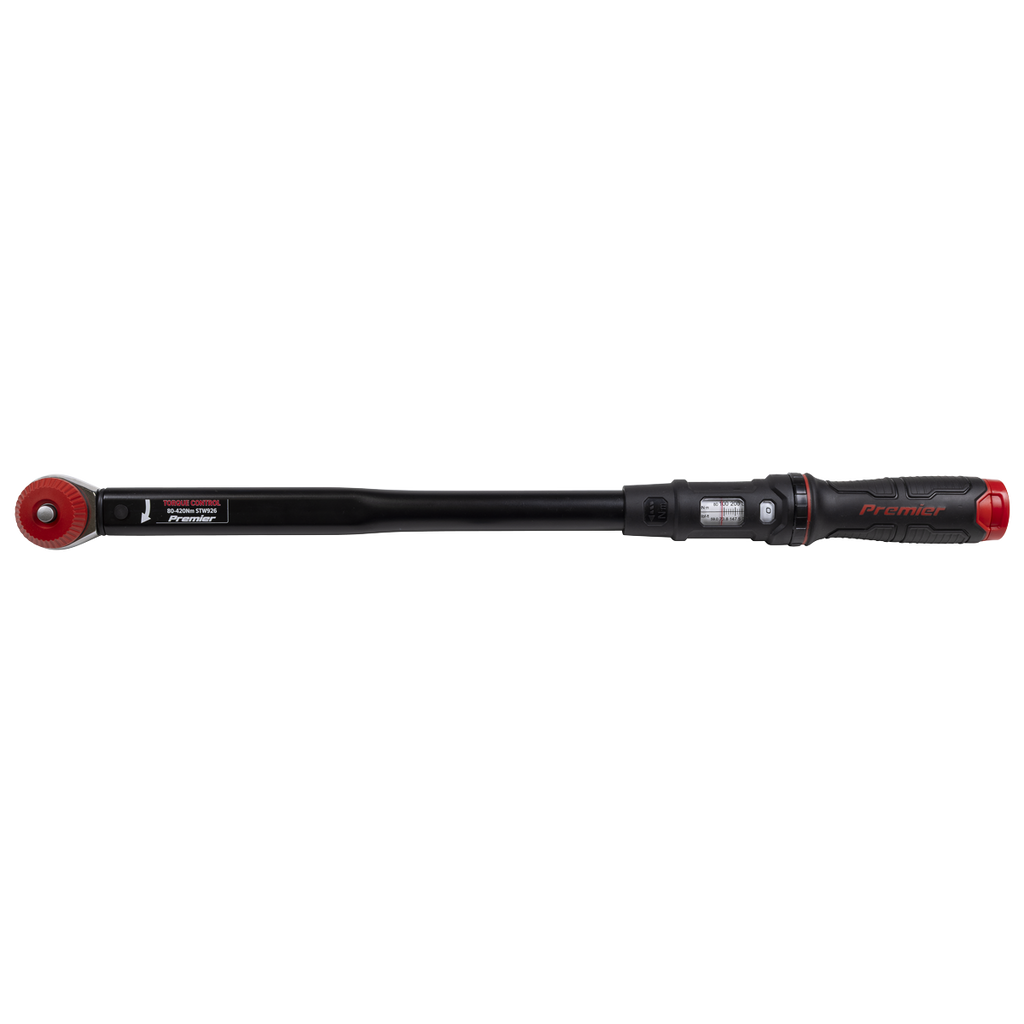 Calibrated Micrometer Torque Wrench with 1/2"Sq Push-Through Drive 80-420Nm STW926