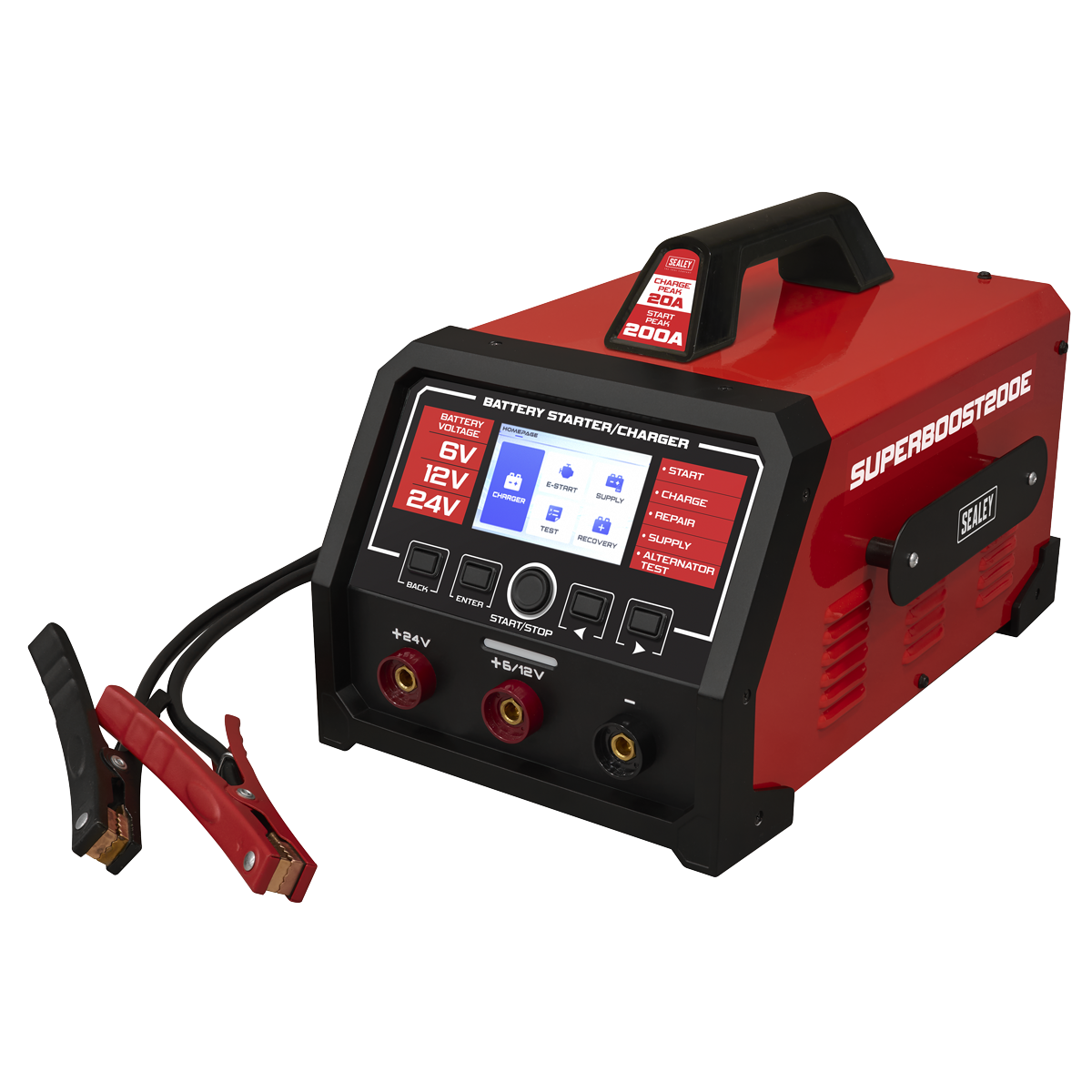 6/12/24V Battery Starter/Charger 200A/230V SUPERBOOST200E