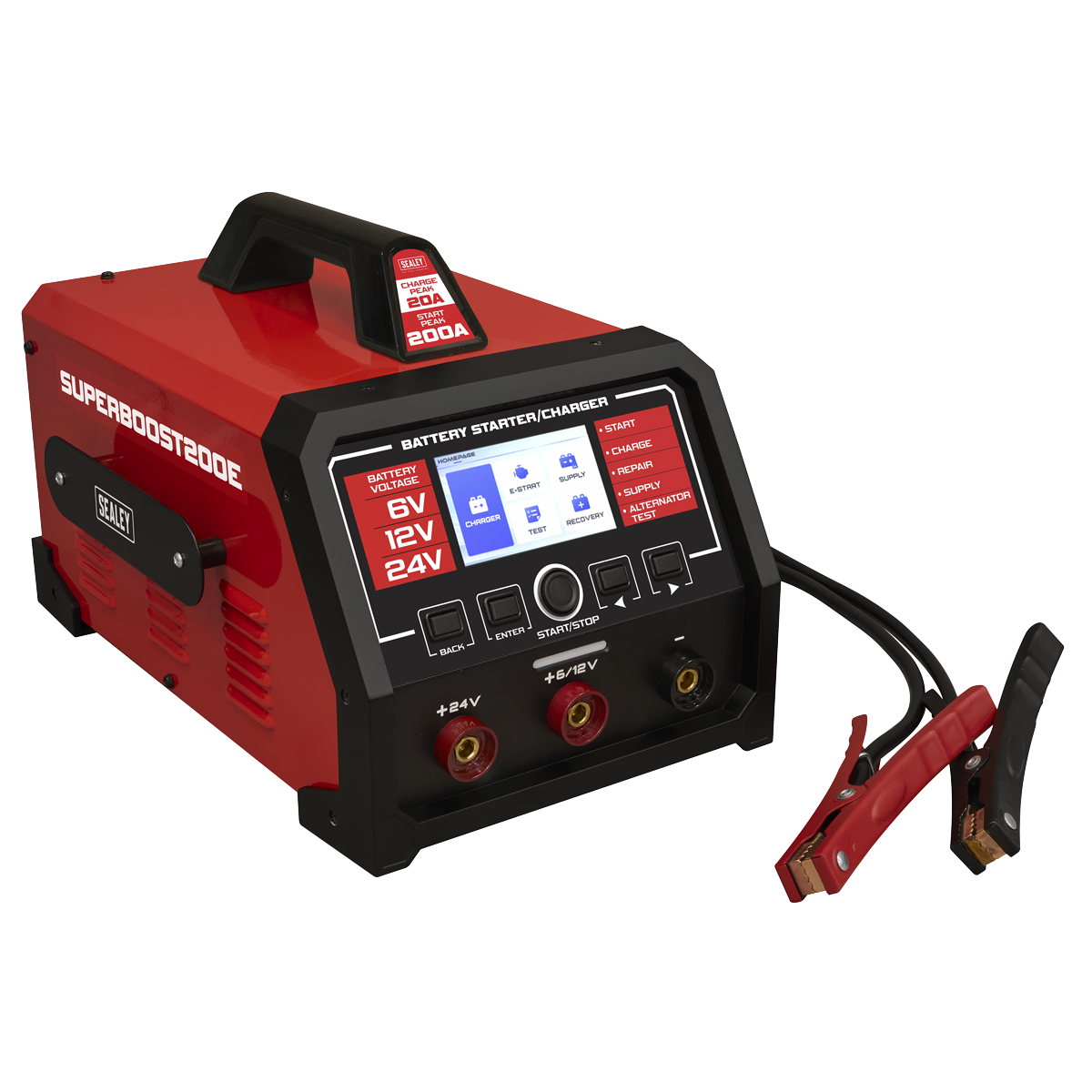 6/12/24V Battery Starter/Charger 200A/230V SUPERBOOST200E