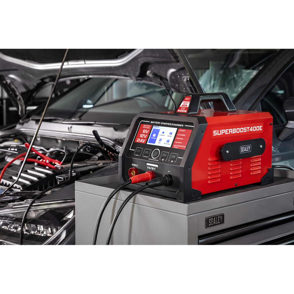 6/12/24V Battery Starter/Charger 400A/230V SUPERBOOST400E