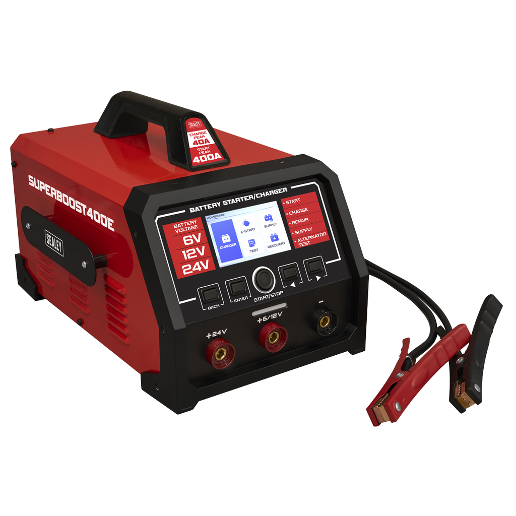 6/12/24V Battery Starter/Charger 400A/230V SUPERBOOST400E