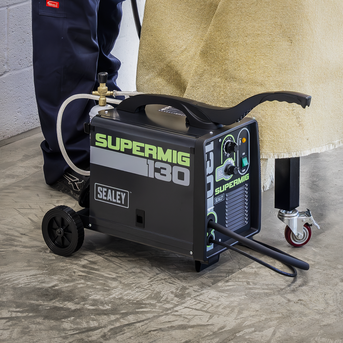 Mini Portable Gas/Gasless MIG Welder 130A 230V SUPERMIG130