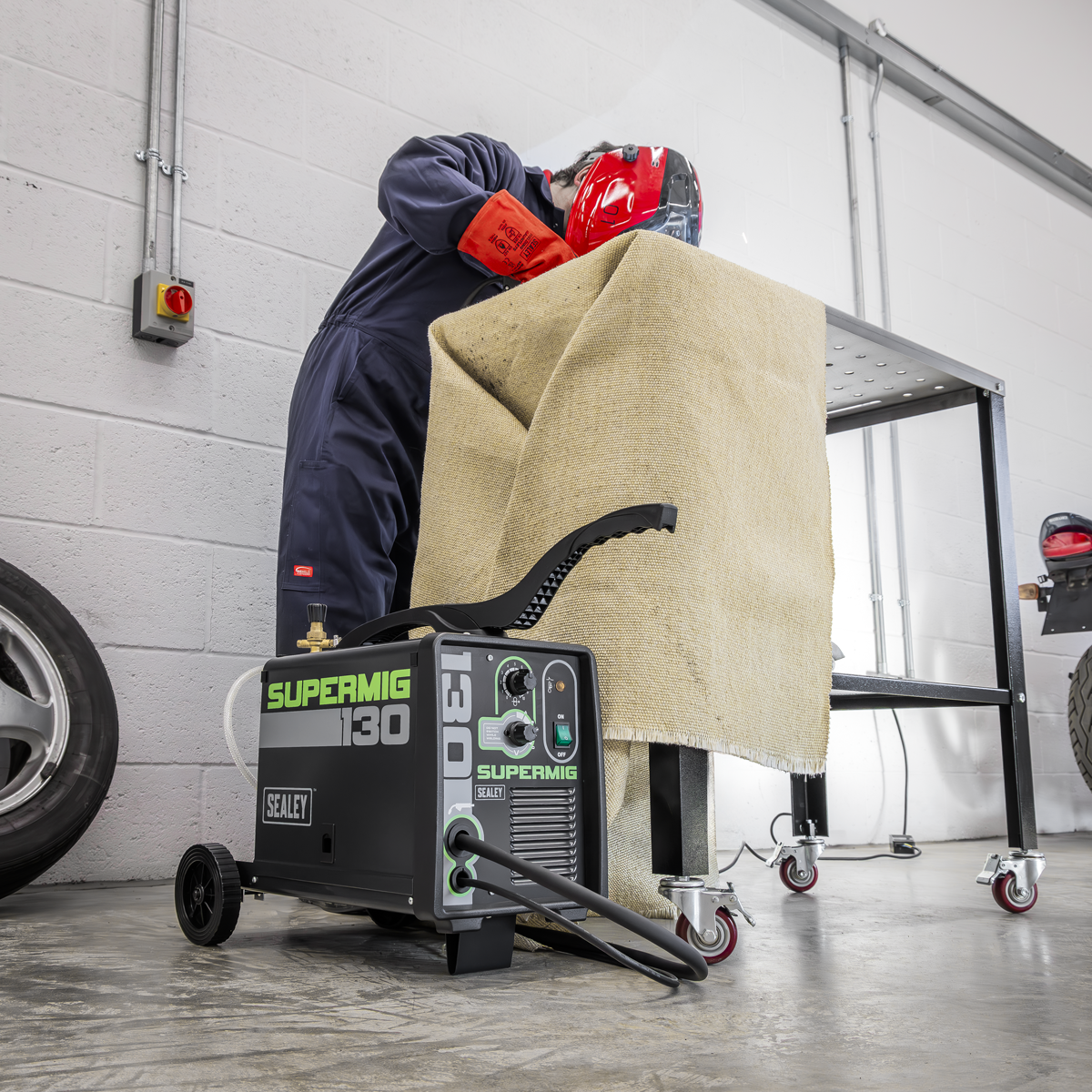 Mini Portable Gas/Gasless MIG Welder 130A 230V SUPERMIG130