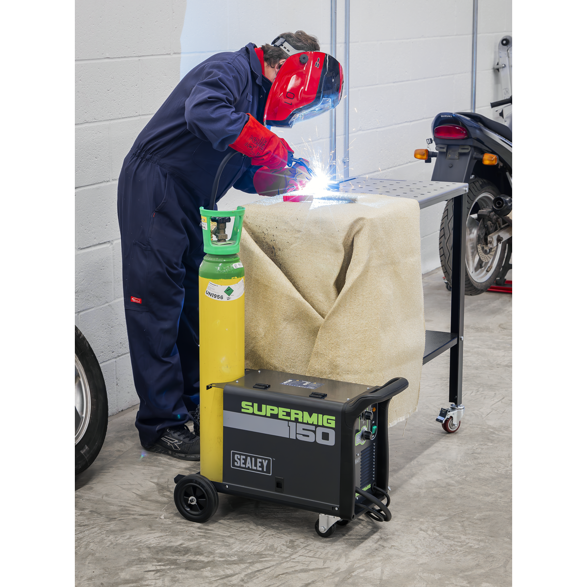 Gas/Gasless MIG Welder 150A 230V SUPERMIG150