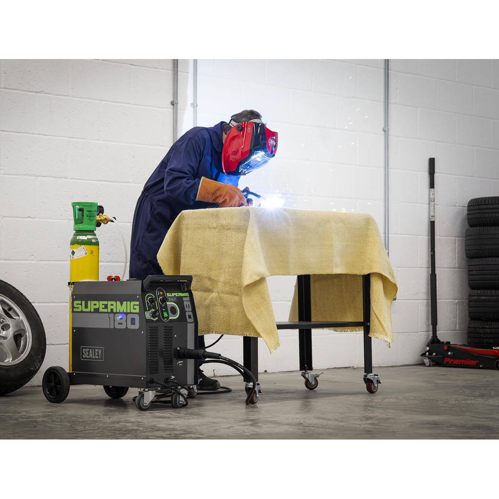 Professional Gas/Gasless MIG Welder with Binzel® Euro Torch 180A 230V SUPERMIG180