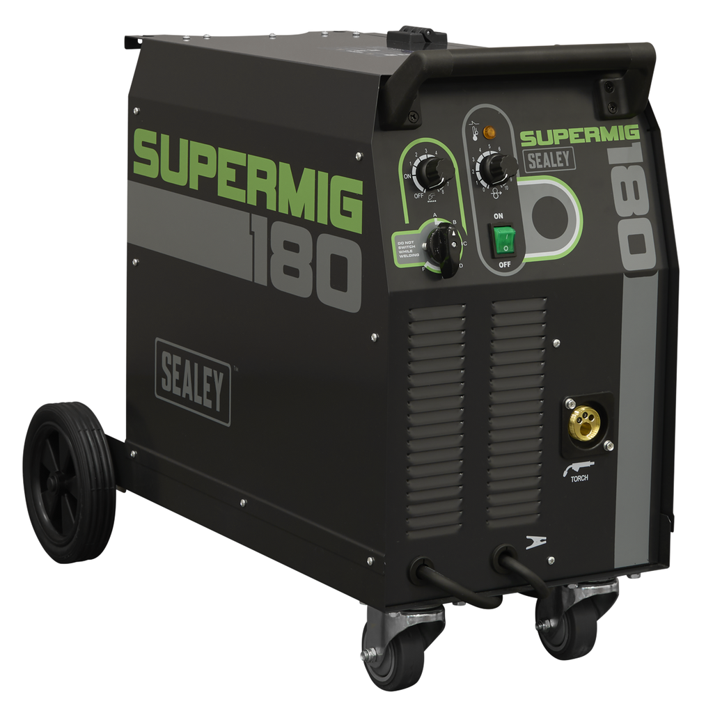 Professional Gas/Gasless MIG Welder with Binzel® Euro Torch 180A 230V SUPERMIG180