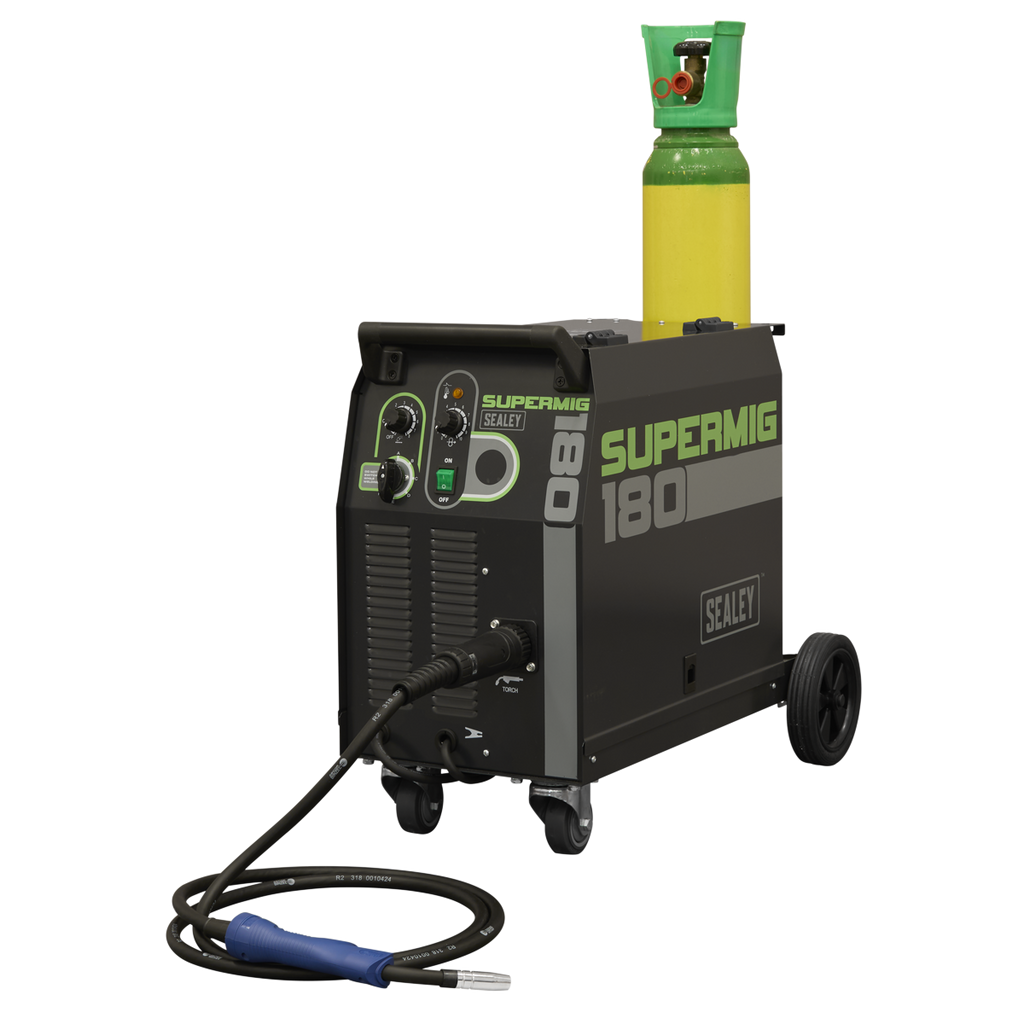 Professional Gas/Gasless MIG Welder with Binzel® Euro Torch 180A 230V SUPERMIG180