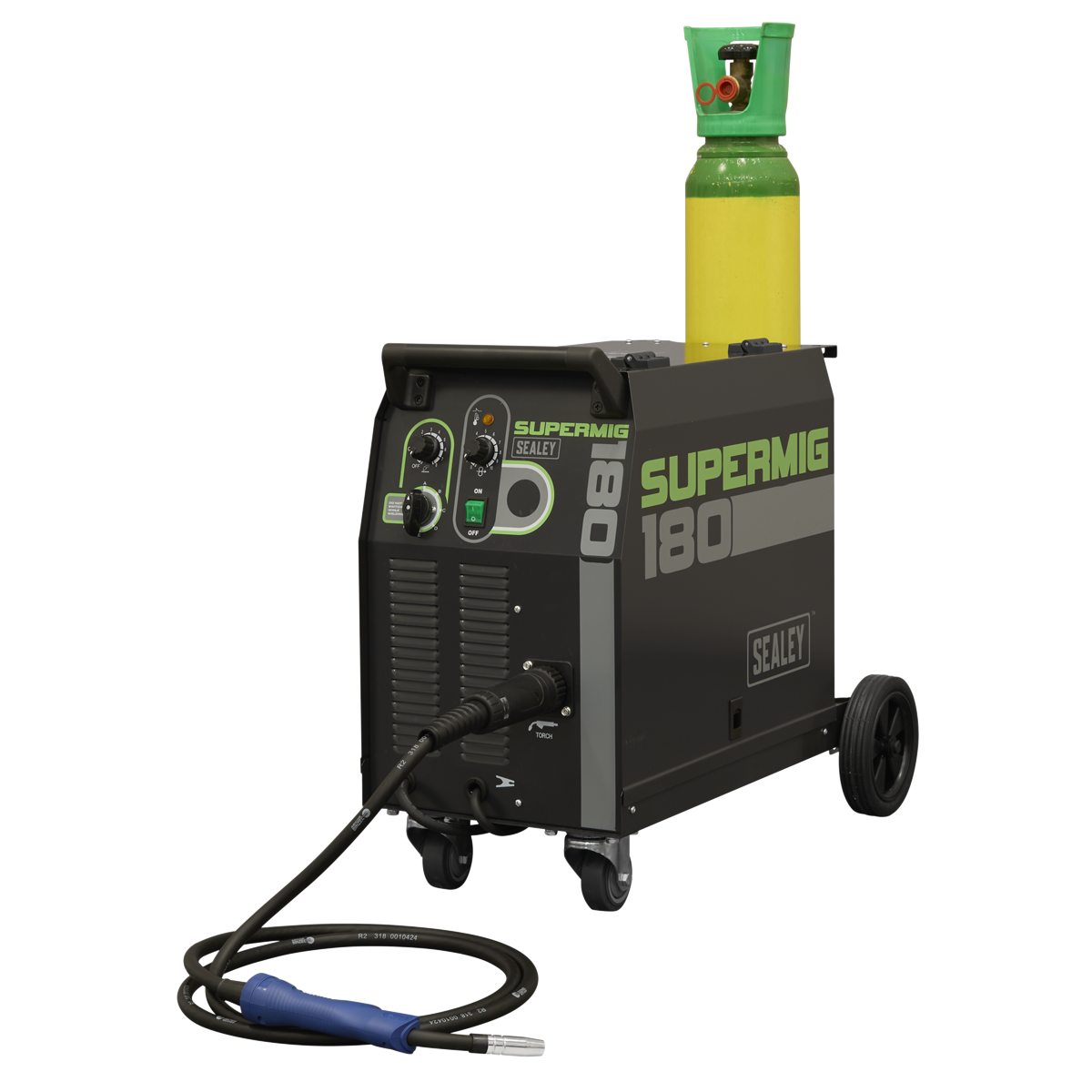 Professional Gas/Gasless MIG Welder with Binzel® Euro Torch 180A 230V SUPERMIG180