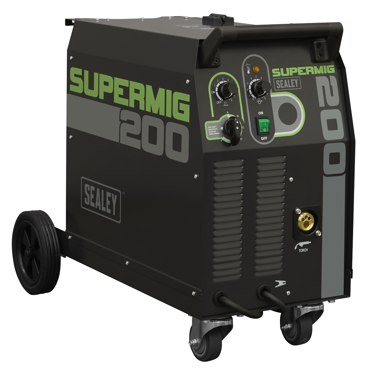 Professional Gas/Gasless MIG Welder with Binzel® Euro Torch 200A 230V SUPERMIG200