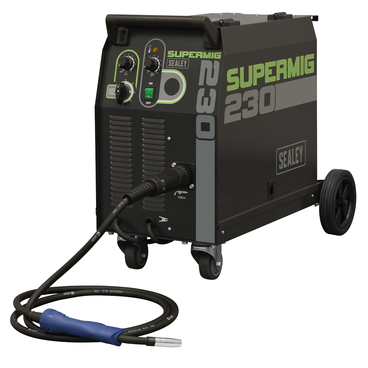Professional Gas/Gasless MIG Welder with Binzel® Euro Torch 200A 230V SUPERMIG200